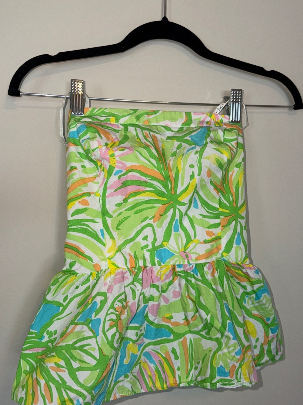 Lilly Pulitzer Shandy Strapless Peplum Top